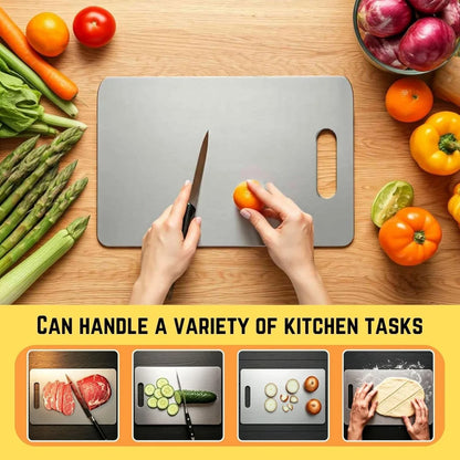 Titanium cutting board, kitchen cutting board, double-sided food-grade titanium cutting board, used for cutting meat, fruits and