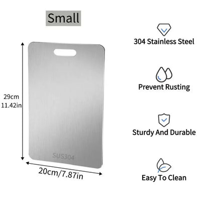 Titanium cutting board, kitchen cutting board, double-sided food-grade titanium cutting board, used for cutting meat, fruits and