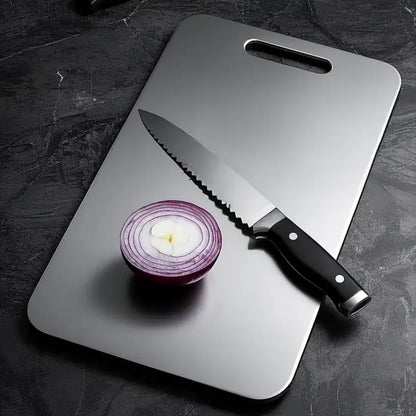 Titanium cutting board, kitchen cutting board, double-sided food-grade titanium cutting board, used for cutting meat, fruits and