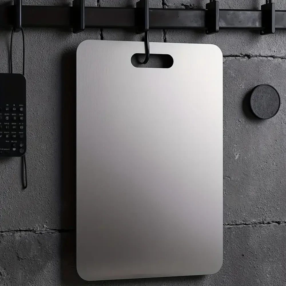 Titanium cutting board, kitchen cutting board, double-sided food-grade titanium cutting board, used for cutting meat, fruits and