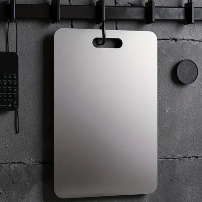 Titanium cutting board, kitchen cutting board, double-sided food-grade titanium cutting board, used for cutting meat, fruits and