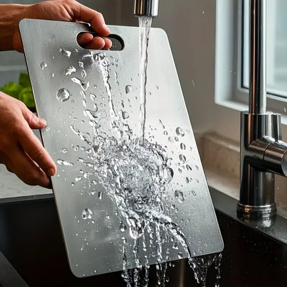 Titanium cutting board, kitchen cutting board, double-sided food-grade titanium cutting board, used for cutting meat, fruits and