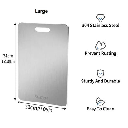 Titanium cutting board, kitchen cutting board, double-sided food-grade titanium cutting board, used for cutting meat, fruits and