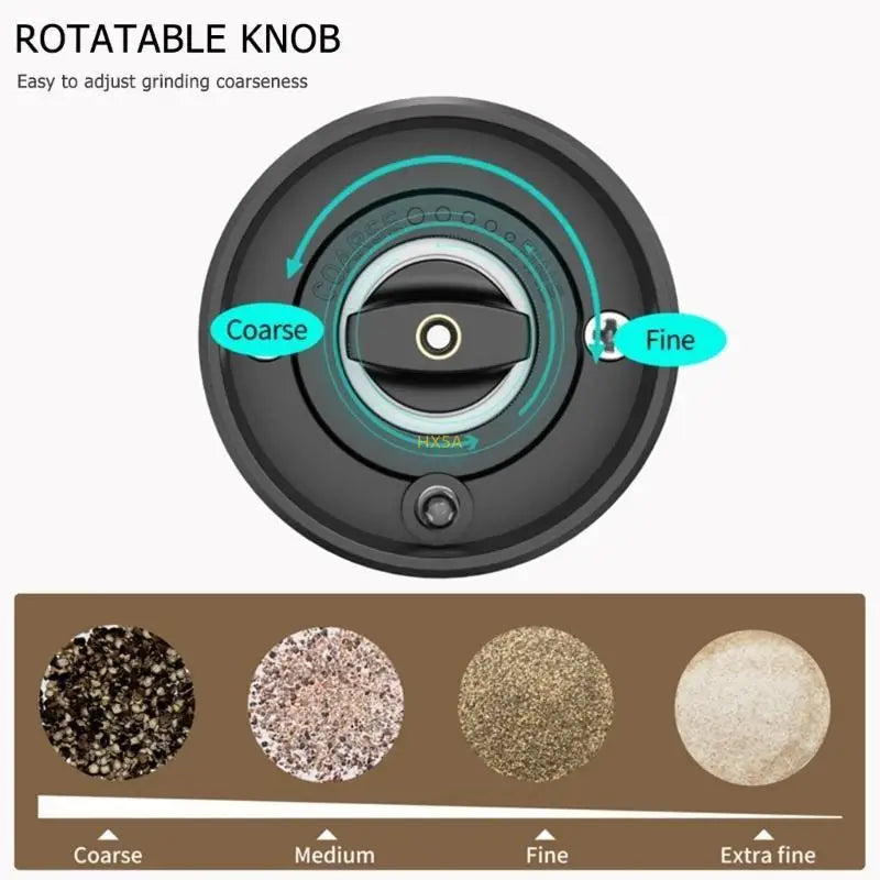 Traditional Peppers Grinder Electric Sea Salt Black Peppers Mill Practical Tool