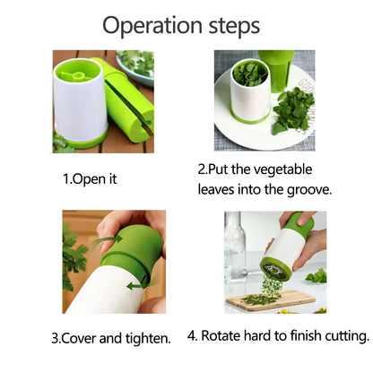 1pc Manual Herb Grinder Spice Mill Parsley Shredder Vegetable Cutter Coriander Mincer Chili and Cilantro Kitchen Tool Gadget