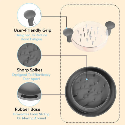 Large Chicken Breast Shredder Tool Visible Lid Meat Grinder For Chopping Chicken Beef  Cabbage Vegetables Rotating Kitchen Tool