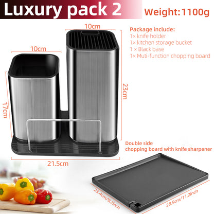 Kitchen utensil set with dimensions and package contents on a white background